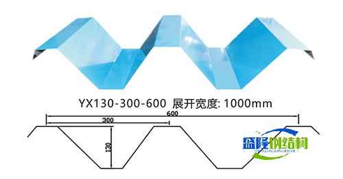 YX130-300-600型大跨度屋面板